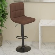 vidaXL Banco de bar tecido castanho