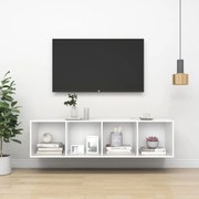 vidaXL Armário de parede para TV derivados de madeira branco