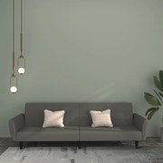 vidaXL Sofá-cama de 2 lugares veludo cinzento-escuro