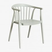 Cadeira De Jardim Empilhável Com Braços Em Polipropileno Ivor Verde Cáqui - Sklum