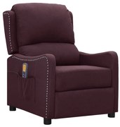 Poltrona de massagens reclinável tecido roxo