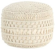 vidaXL Pufe artesanal macramé 45x30 cm algodão