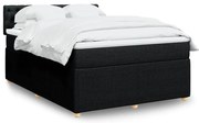 Cama com molas/colchão 140x190 cm tecido preto