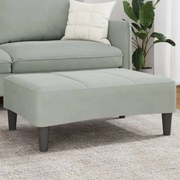 vidaXL Apoio de pés 77x55x31 cm veludo cinzento-claro