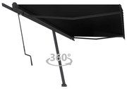 vidaXL Toldo automático independente 500x350 cm antracite