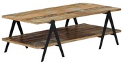 vidaXL Mesa de centro 115x60x40 cm madeira recuperada maciça