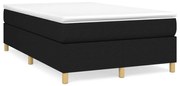 vidaXL Cama boxspring com colchão 120x190 cm tecido preto