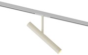 Foco moderno bege com branco para sistema de calhas de iluminação monofásico - Slimline Avery