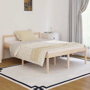 vidaXL Cama de casal para idosos 135x190 cm pinho maciço
