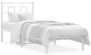vidaXL Estrutura de cama sem colchão com cabeceira 75x190 cm branco