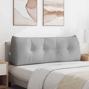 vidaXL Travesseiro para Costas Cinza Nuvem 140 x 24 x 50 cm tecido