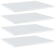 Prateleiras para estante 4 pcs 60x50x1,5cm contraplacado branco