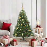 vidaXL Árvore de Natal Artificial com 150 LEDs Verde 150 cm PE e PVC