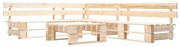 vidaXL Sofás paletes jardim 4 pcs madeira natural