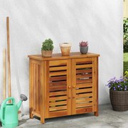 vidaXL Armário de Jardim com prateleira Natural 75 x 35 x 70cm