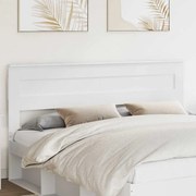 vidaXL Cabeceira com cabeceira Branco 200 cm Madeira processada