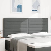 Cabeceira Design Linhas Cinza Escuro 200 cm Tecido