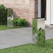 vidaXL Luz Solar LED de Caminho 2 pcs Prateado Aço Galvanizado