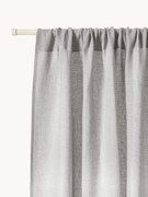 Cortinas semitransparentes com bainha de túnel Harmony, conjunto de 2