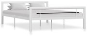 vidaXL Estrutura de cama 120x200 cm metal branco e preto