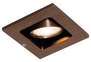 LED Foco embutido inteligente bronze escuro giratório e inclinável Incl. Wifi GU10 50mm - Qure Design