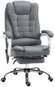 Vinsetto Cadeira de Escritório 6 Pontos Reclinável Altura Ajustável Função Aquecimento Conforto Ergonomia 65x70x111-119 cm Cinza | Aosom Portugal