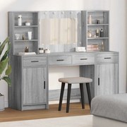 Conjunto de Maquilhagem 3 Peças vidaXL Cinza Sonoma em Madeira de Engenharia