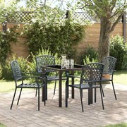 vidaXL Conjunto de Jantar de Jardim de 5 Peças Anthracite em Aço