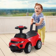 Quad andarinhos Carro Infantil sem Pedais para Bebê Estilo de Carreira de Andador de Brinquedo com Alto-falante 60x38x42cm