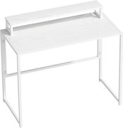 HOMCOM Mesa dobrável para computador com suporte para monitor para escritório 100 x 48 x 87,5 cm | Aosom Portugal
