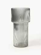 Jarra de vidro canelados Lija, Alt 30 cm