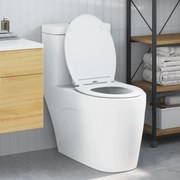 vidaXL Assento de Vaso Sanitário Branco 47 x 37,5 x 3,8 cm Duroplast