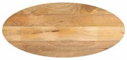 vidaXL Tampo de mesa oval 80x40x3,8 cm madeira de mangueira maciça