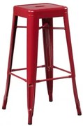 Banqueta Alta Empilhável Em Aço Lix Vermelho Burdeos & ↑75 Cm - Sklum