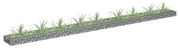 vidaXL Canteiro elevado/cesto gabião 360x30x10 cm aço galvanizado