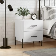 vidaXL Mesa de cabeceira 40x35x47,5 cm derivados de madeira branco