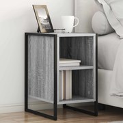 vidaXL Mesa-de-cabeceira Cinza Sonoma 39.5 x 30 x 50 cm