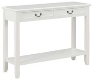 Mesa consola 110x35x80 cm madeira branco