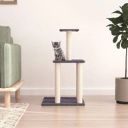 vidaXL Árvore p/ gatos postes arranhadores sisal 85,5 cm cinza-escuro