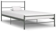 vidaXL Estrutura de cama 100x200 cm metal cinzento