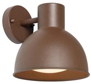 Candeeiro de parede exterior industrial castanho ferrugem redondo IP44 - Natas Industrial