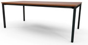 Mesa de Reunião 2400x1200mm - Alfa Preto/Cerejeira