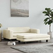vidaXL Cama para cães com extensão 100x50x30 cm veludo cor creme