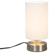 Candeeiro de mesa moderno branco redondo 12 cm - Milo 2
