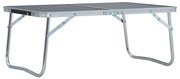 vidaXL Mesa de campismo dobrável 60x40 cm alumínio cinzento