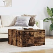 vidaXL Mesa de centro com gavetas 70,5x70x40 cm carvalho fumado