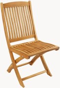 Cadeiras de jantar dobráveis em madeira de teca para jardim Oxford, conjunto de 2
