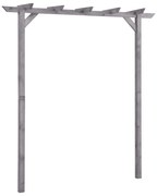 vidaXL Pérgola de jardim 200x40x205 cm pinho impregnado cinzento