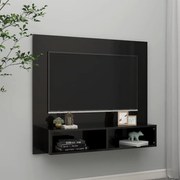 Móvel de TV de Parede Lisboa de 102 cm - Preto Brilhante - Design Mode