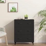 vidaXL Aparador 69,5x34x90 cm derivados de madeira preto